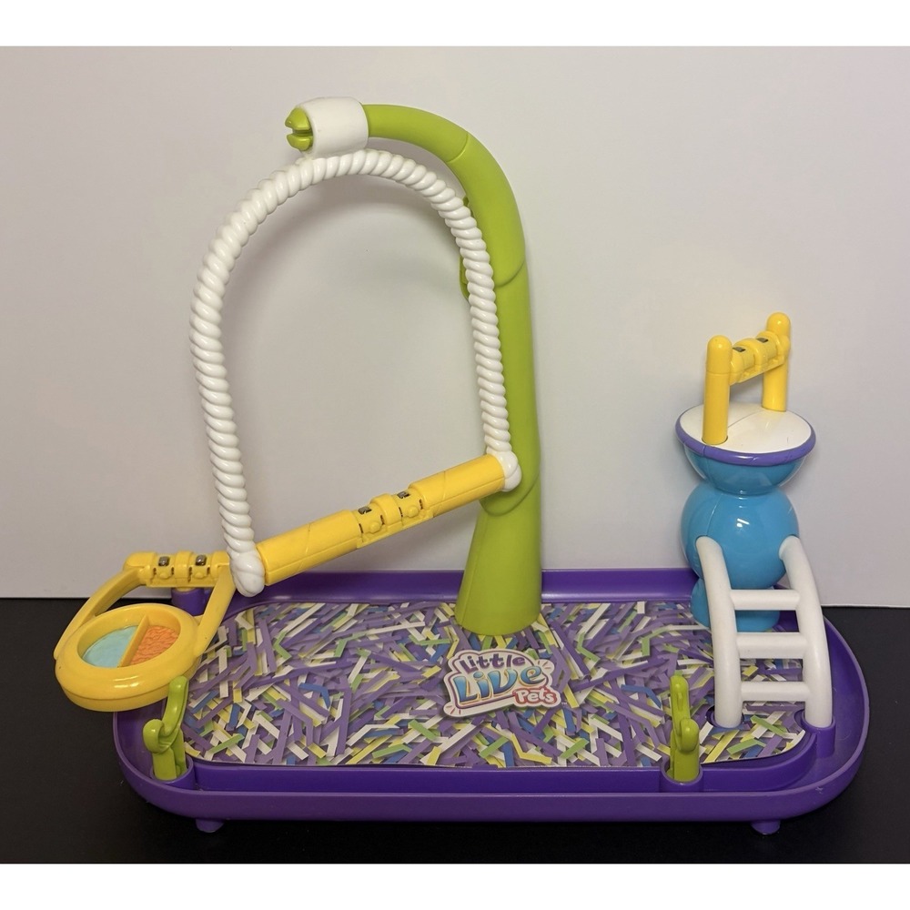 Little Live Pets Blue Bird Cleverkeet Parakeet Playground‎ ONLY Retired HTF RARE
